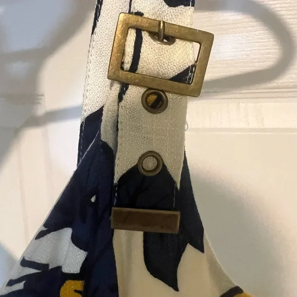 Floral Print Jumpsuit in Blue and Yellow - Picture 4 of 4